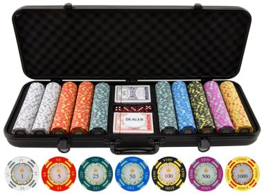 13.5g 500 piece Crown Casino Clay Poker Chips