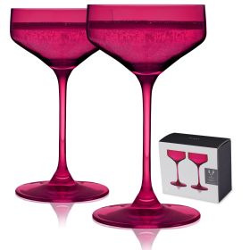 Reserve Nouveau Crystal Coupes in Berry Viski