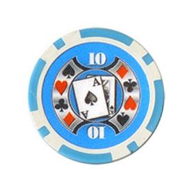 25pc Big Slick 11.5g Poker Chips (10 colors)-Light Blue (10)