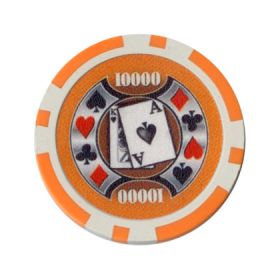 25pc Big Slick 11.5g Poker Chips (10 colors)-Orange (10000)