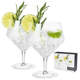 Angled Crystal Gin & Tonic Glasses by Viski