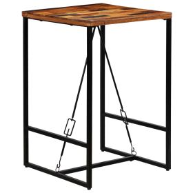 Bar Table Solid Reclaimed Wood 27.6"x27.6"x41.7"