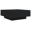 Coffee Table with LED Lights Black 31.5"x31.5"x12.2"