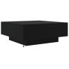 Coffee Table with LED Lights Black 31.5"x31.5"x12.2"