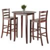 Fiona 3-Pc High Round Table with Ladder Back Stool