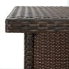 Corner Bar Table Brown 39.4"x19.7"x41.3" Poly Rattan