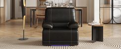 Recliner Chair Sofa Manual Reclining Home Seating Seats Movie Theater Chairs, Brown