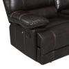 Recliner Chair Sofa Manual Reclining Home Seating Seats Movie Theater Chairs, Brown