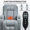 Infinite Position Okin Motor Up to 350 LBS Power Lift Recliner Chair for Elderly, Heavy Duty Motion Mechanism with 8-Point Vibration Massage and Lumba