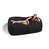 Jaxx 7 Foot Giant Bean Bag Sofa, Black