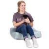 Jaxx Brio Large D√©cor Floor Pillow / Meditation Yoga Cushion, Plush Microvelvet, Ice