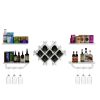 Set of 5 Wall Mount Wine Rack Set w/ Storage Shelves-White