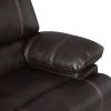 Recliner Chair Sofa Manual Reclining Home Seating Seats Movie Theater Chairs, Brown