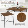 5 Pieces Bar Table Set with 4 Counter Height Backless Stools