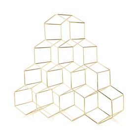 10-Bottle Gold Geo Wine Rack by Viski