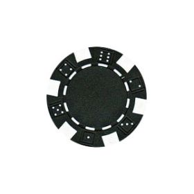 25pc 11.5g Dice Poker Chips (10 colors)-Black