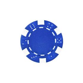 25pc 11.5g Dice Poker Chips (10 colors)-Blue