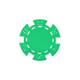 25pc 11.5g Dice Poker Chips (10 colors)-Green