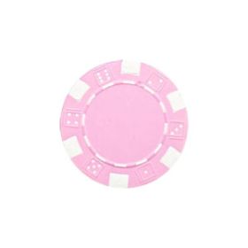 25pc 11.5g Dice Poker Chips (10 colors)-Pink