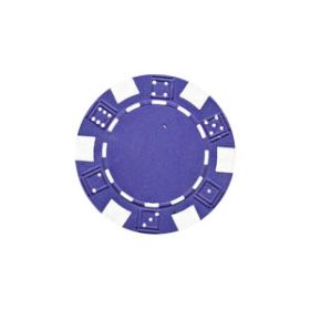 25pc 11.5g Dice Poker Chips (10 colors)-Purple