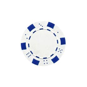 25pc 11.5g Dice Poker Chips (10 colors)-White