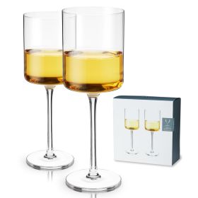 Laurel Crystal White Wine Glasses Viski