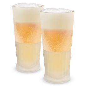 Glass FREEZE Beer Glass (set of two) by HOST