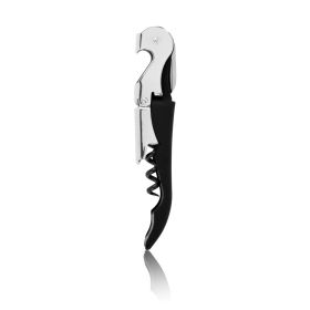 Truetap Soft Touch Black Double Hinged Corkscrew by True