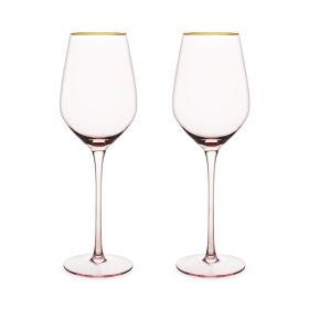 Rose Crystal White Wine Glass Set by Twine