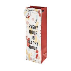 Every Hour Is Happy Hour Single-Bottle Wine Bag by Cakewalk