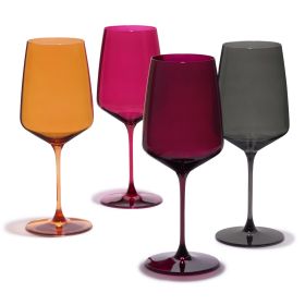 Reserve Nouveau Crystal Wine Glasses in Sunset Viski