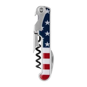 American Flag Stainless Steel Corkscrew by Foster & Rye