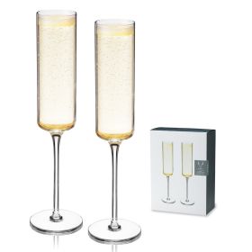 Laurel Crystal Champagne Flutes Viski