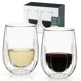 Double Walled Wine Glasses Viski