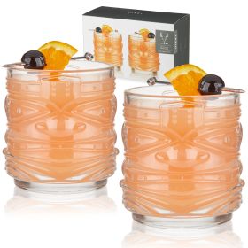 Pacific Crystal Tiki Lowball Tumblers Viski