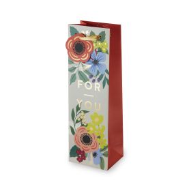 For You Botanical Single Bottle Wine Bag by Cakewalk