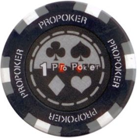 25pc 13.5g Pro Poker Clay Poker Chips (9 colors)-Gray (1)