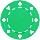 25pc 11.5g Suited Poker Chips (10 colors)-Green