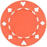 25pc 11.5g Suited Poker Chips (10 colors)-Orange