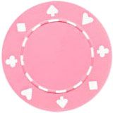 25pc 11.5g Suited Poker Chips (10 colors)-Pink