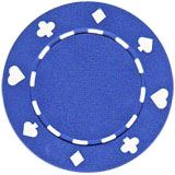 25pc 11.5g Suited Poker Chips (10 colors)-Purple