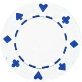 25pc 11.5g Suited Poker Chips (10 colors)-White