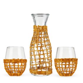 Island Carafe & Stemless Wine Glass Set by Twine Living