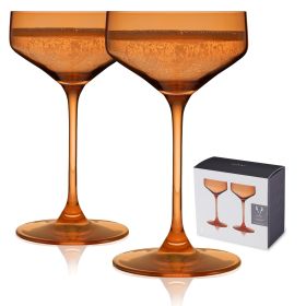 Reserve Nouveau Crystal Coupes in Amber Viski