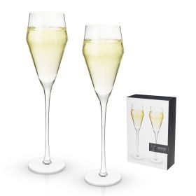 Angled Crystal Prosecco Glasses by Viski