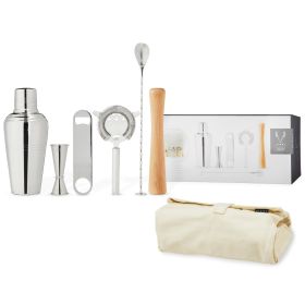 Stainless Steel Travel Barware Set in Silver Viski