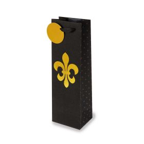 Fleur de Lis Single-Bottle Wine Bag by True