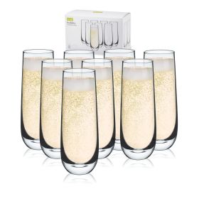 Stemless Champagne Flutes by True Set of 8