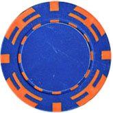 25pc 14g Z Striped Poker Chips (10 colors)-Blue