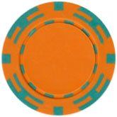 25pc 14g Z Striped Poker Chips (10 colors)-Orange